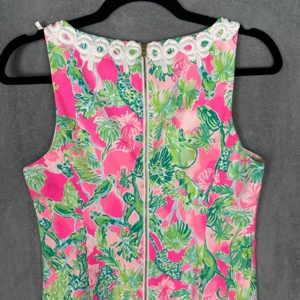 Lilly Pulitzer Dress Women 4 Pink Gabby Raz Berry Catty Shack Lace Resort Preppy - Picture 5 of 14